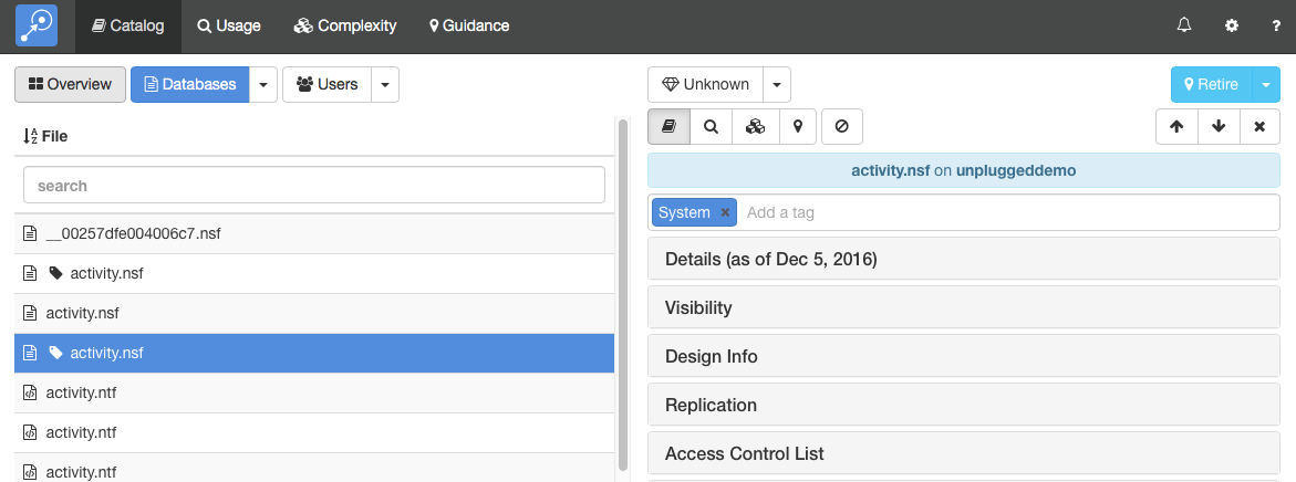 Database Tags