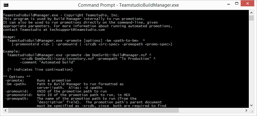 Build Manager Executable