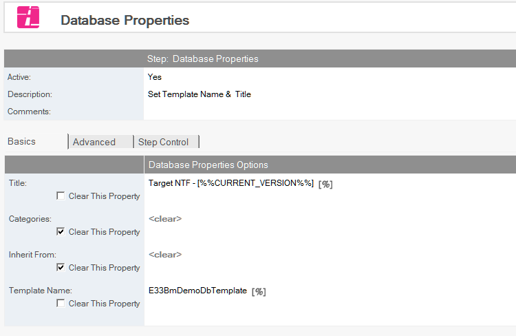 Database Properties