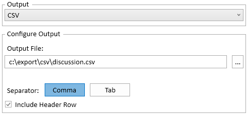 Configure CSV
