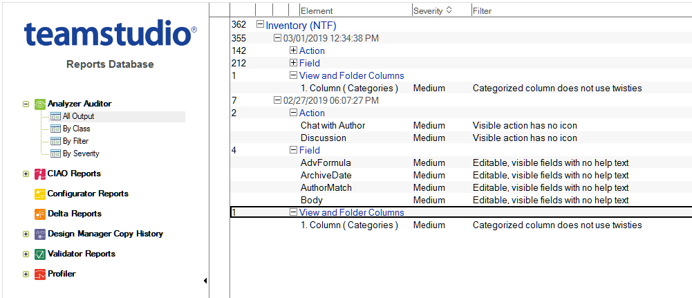 Audit Output