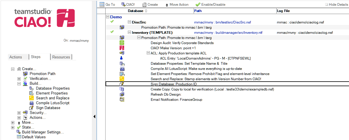 Sign Database Step