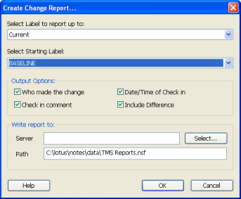 Create Change Report
