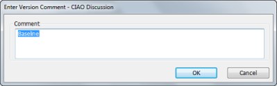 Enter Version Comment